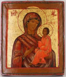 0213 Virgin of Tikhvin; Russian; 18th cent.; 31x27x2.5 cms; £2500 0213 Virgin of Tikhvin; Russian; 18th cent.; 31x27x2.5 cms;