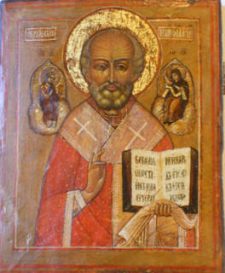 0313 St Nicholas; Russian; 18th cent.; 33x27
x2.5;     £1350
