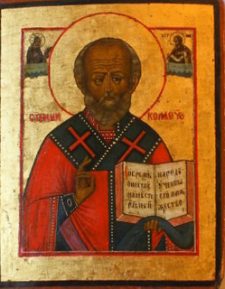 0303 St Nicholas; Russian; 19th cent.; 30x23.4
x2.5;      £ 1200