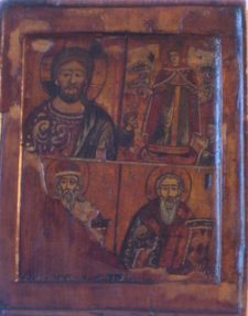 0401 Quartile of Four Saints; Russian; 18th cent.; 30.5x25
x2.5;      £900