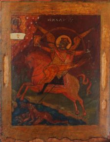 0413 Archangel Michael; Russian; 18th cent.; 33x26
x2.5;      £1100